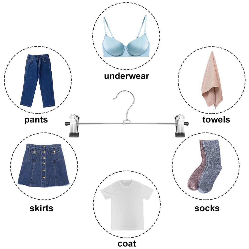 Skirt Hangers 30Pack Pants Hangers With Clips Trouser Clothes Hangers