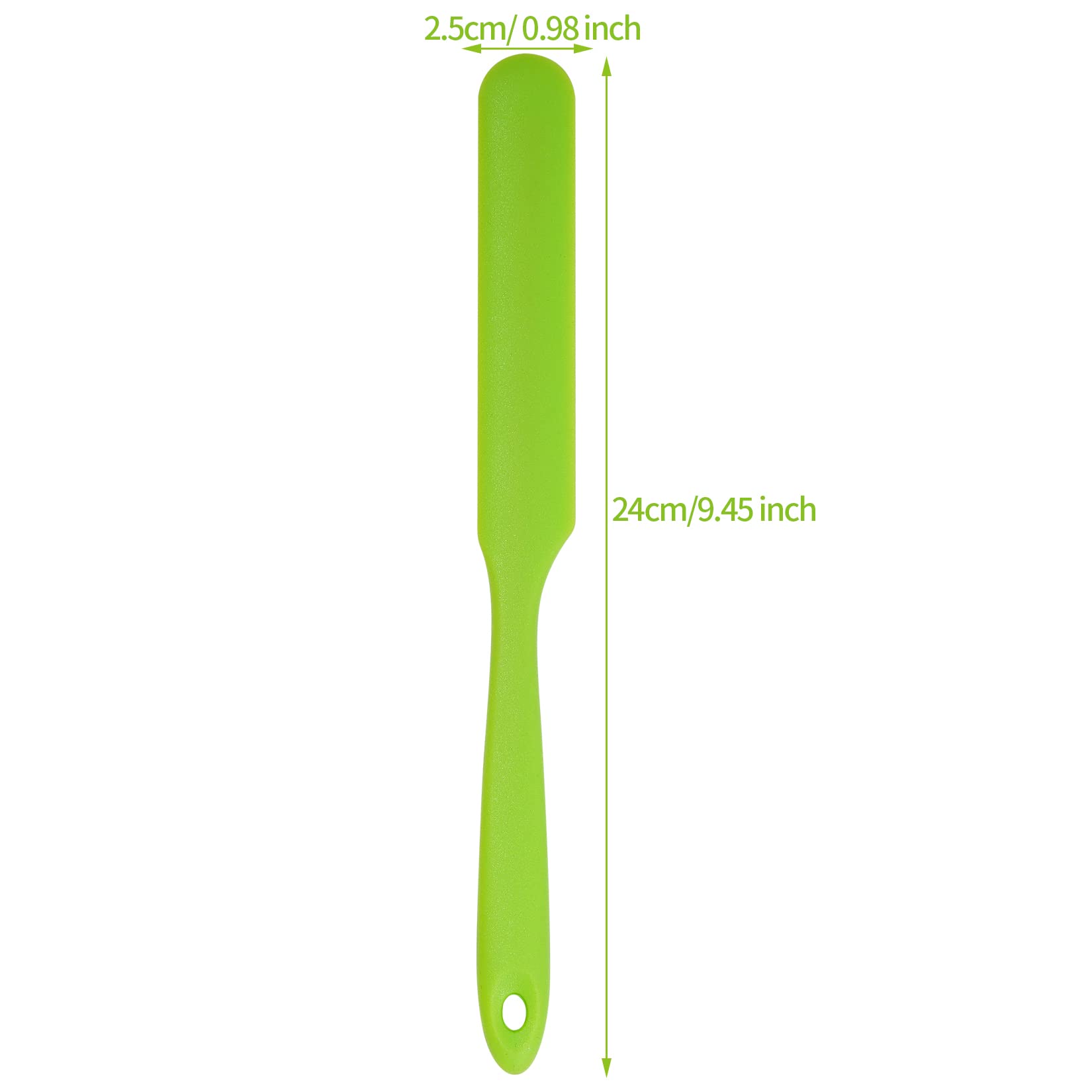 6Pcs Silicone Spatulas Heat Resistant Jar Spatulas Cake Cream Butter Spatulas With Long Handle Non-Stick Kitchen Baking Cooking