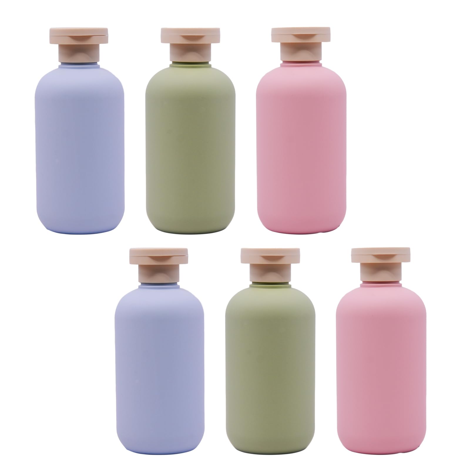YXQ 6.8oz Refillable Squeeze Bottles,Plastic Travel Bottles with Flip Cap 200ml Empty Containers for Toiletries Lotion Cream Sha