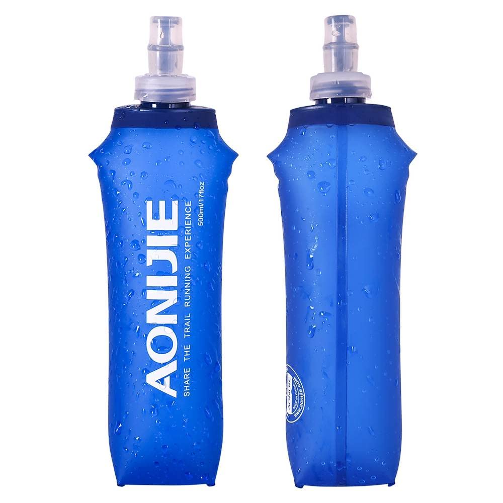 AONIJIE TPU Soft Flask Water Bottle Collapsible Running Flask for Hydration Pack, BPA Free, Wide Opening, for Outdoor Sports Hyd