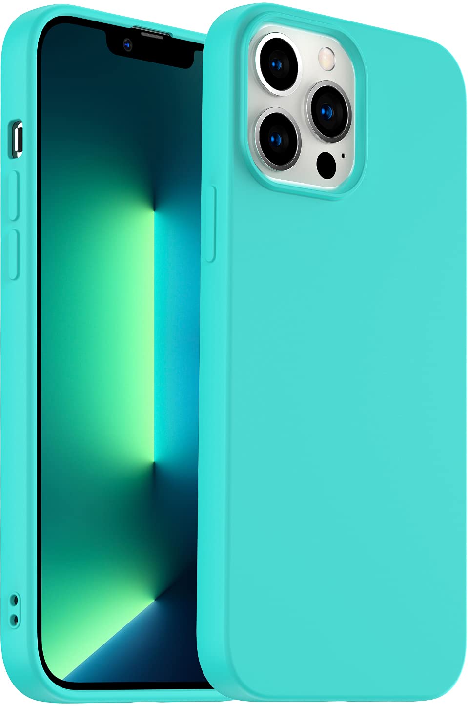 Amytor Designed For Iphone 13 Pro Max Case, Silicone Ultra Slim Shockproof Phone Case With Soft Anti-Scratch Microfiber Lining,
