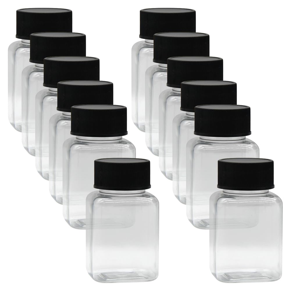 12 Pcs 100 ml Small Plastic Juice Bottles Clear Square Drinks Bottles Empty Beverage Containers Mini Fridge Water Bottle Seasoni
