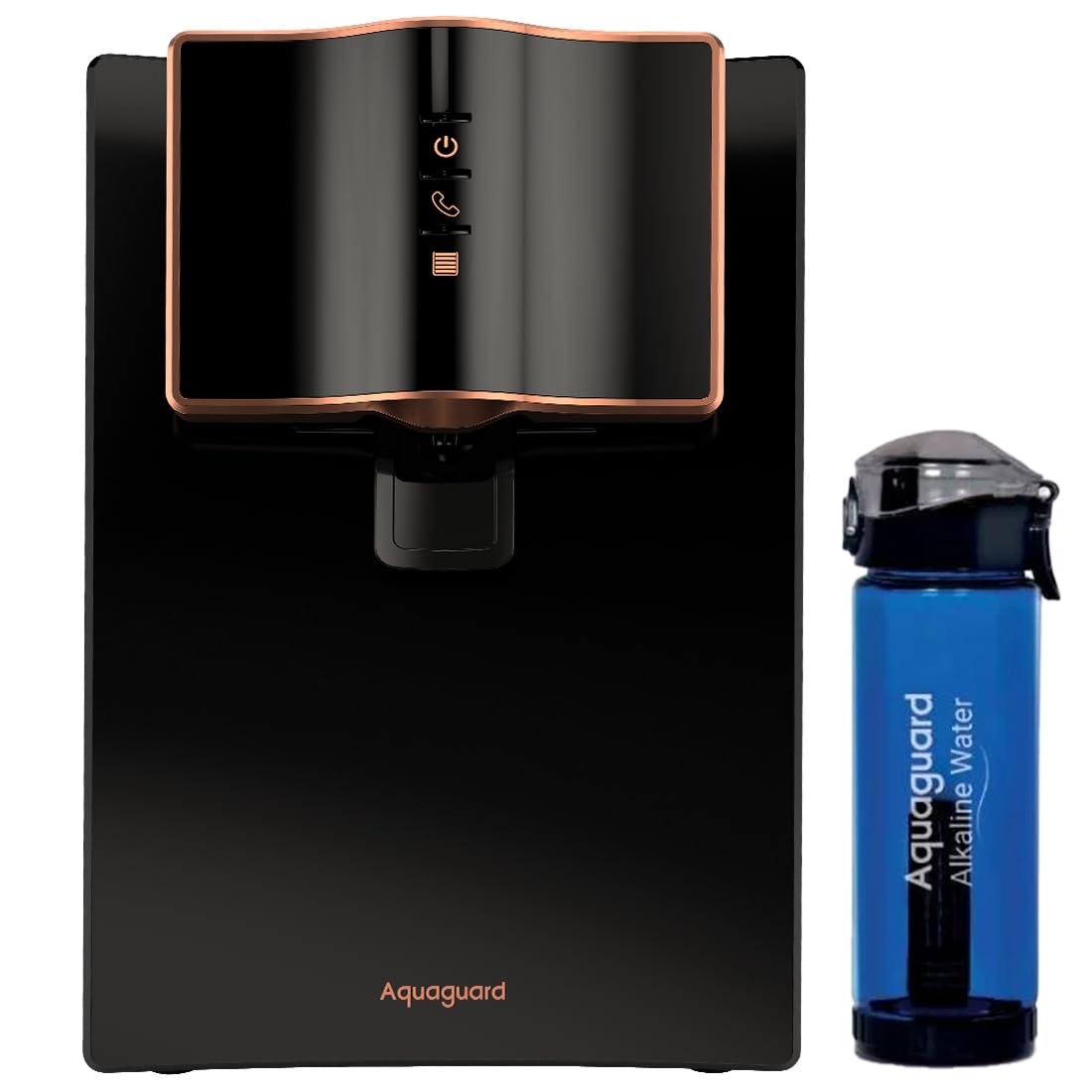 Aquaguard Marvel Nxt Active Copper Ro+Uv+Uf + 1 Free Alkaline Bottle | Up To 60% Water Savings | 10-Stage Ro Water Purifier | Su
