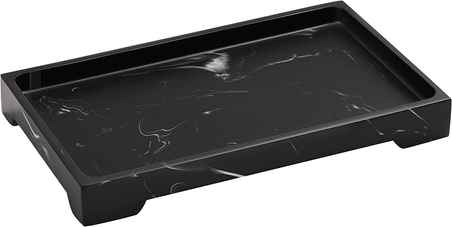 Luxspire Vanity Tray, Bathroom Tray Toilet Tank Storage Tray, Resin Kitchen Sink Trays, Vanity Countertop Organizer For Candles