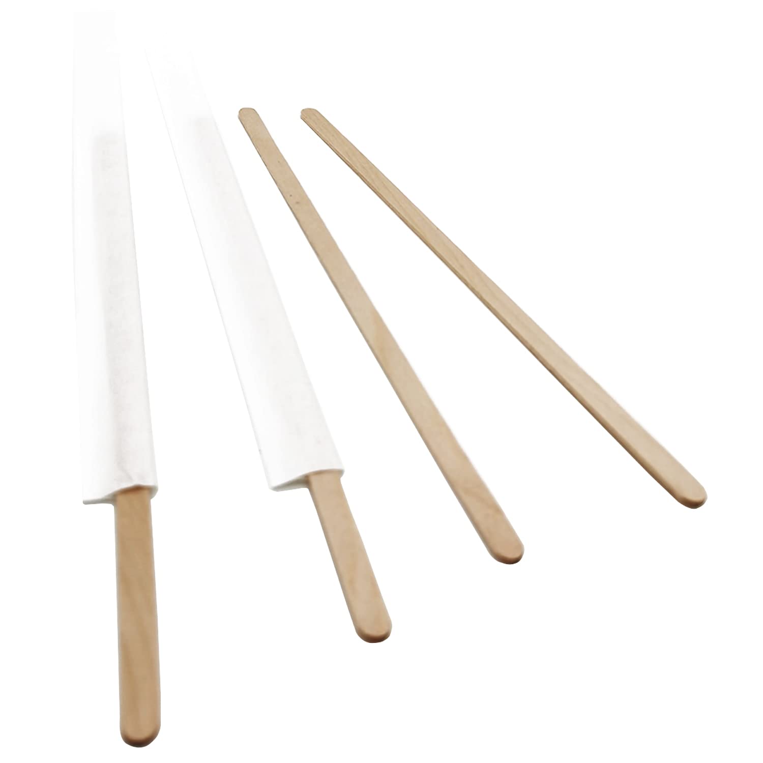 Werkasi 180 Pcs Coffee Stick Individually Wrapped Wooden Coffee Stirrers 7 Inchs Drink Stirrers Sticks For Coffee, Handmade, Pop