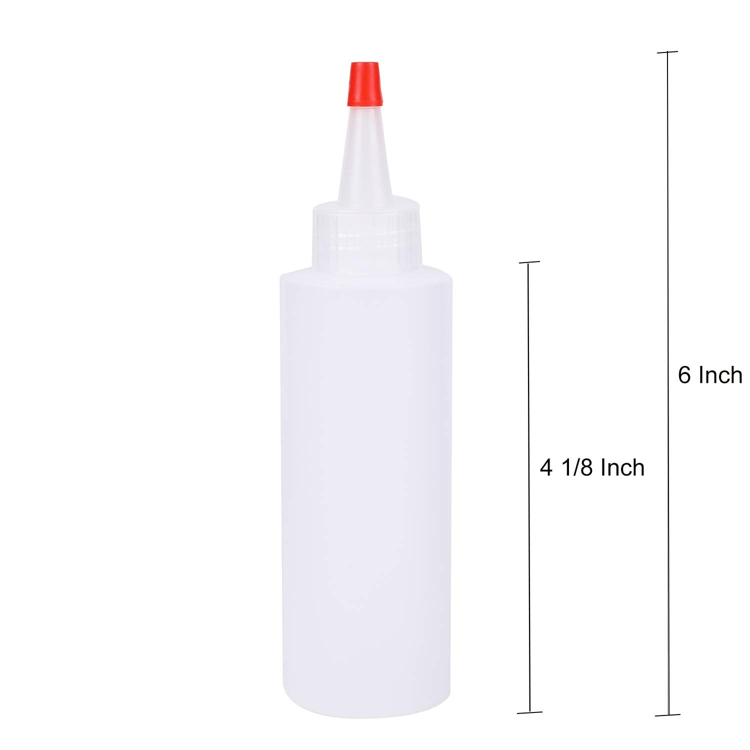 Bekith 30 Pack Small Plastic Squeeze Condiment Bottles With Red Tip Cap, 4 Ounce Squirt Bottle For Ketchup, Bbq, Sauces, Syrup,