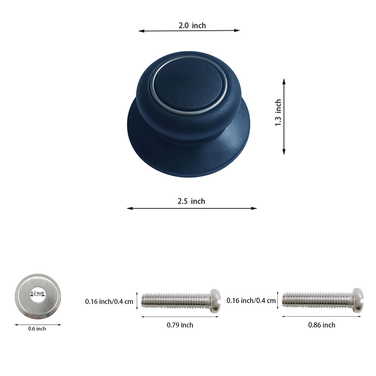 2 Pack Pot Lid Top Replacement Knob -Heat Resistant, Bakelite Kitchen Pot Lid Handle, Replacement Holding Handle Knobs For Casse