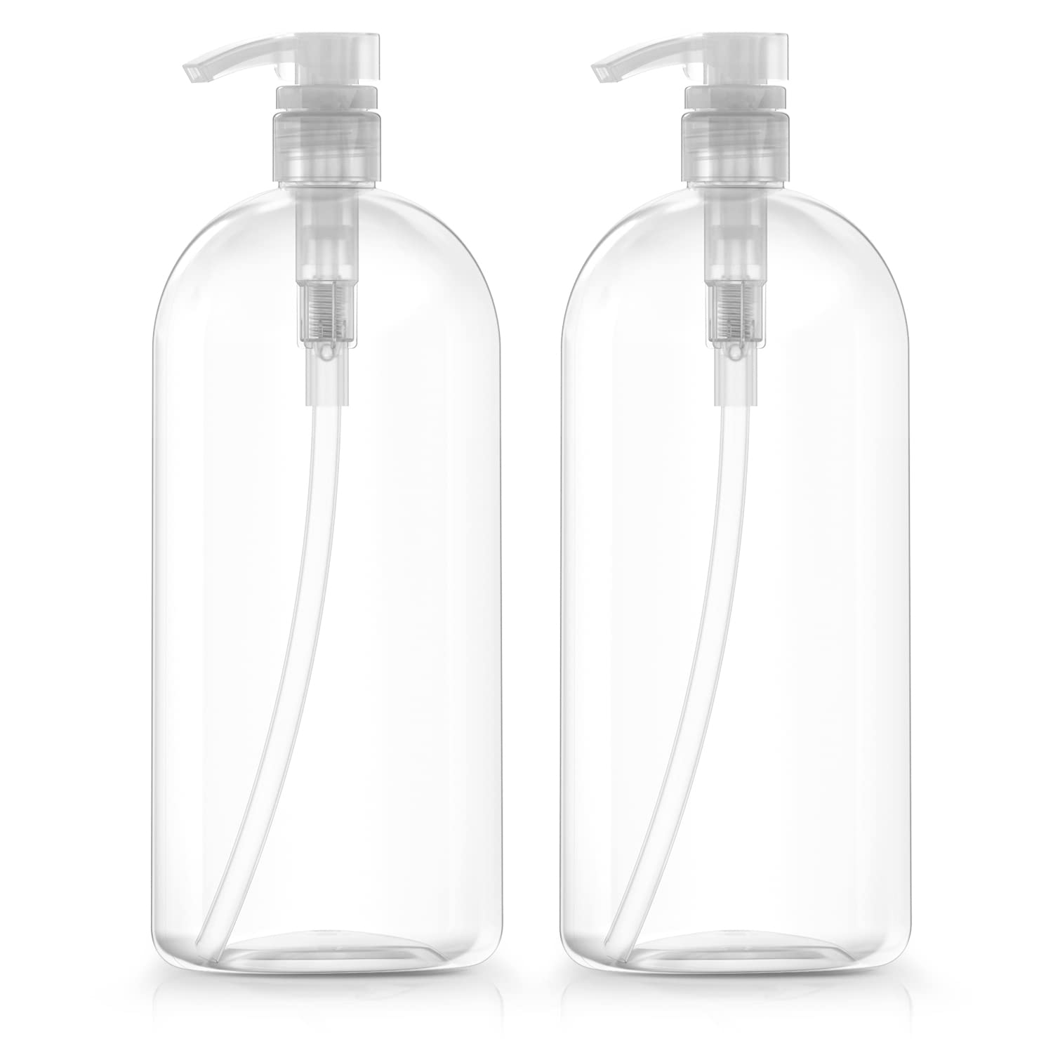 Bar5F Empty Shampoo Bottles With Pumps Dispenser 32 Oz (1 Liter) Leakproof Large Empty Refillable Bpafree 2Pack