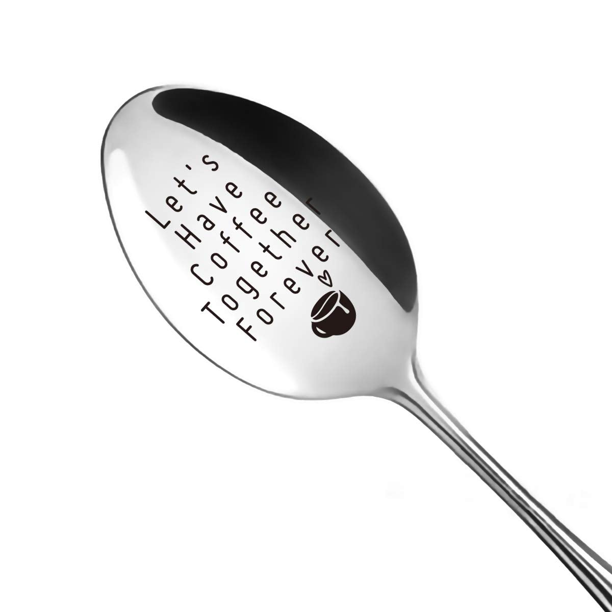 Funny Coffee Spoon Engraved Stainless Steel For Women Men Coffee Lover - *For Girlfriend Wife Dad Husband Boyfriend Friend - Gre
