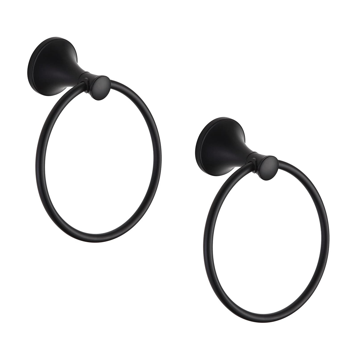 Bvl 2 Pack Black Towel Ring Hand Towel Holder Ring Hanger For Bathroom ...