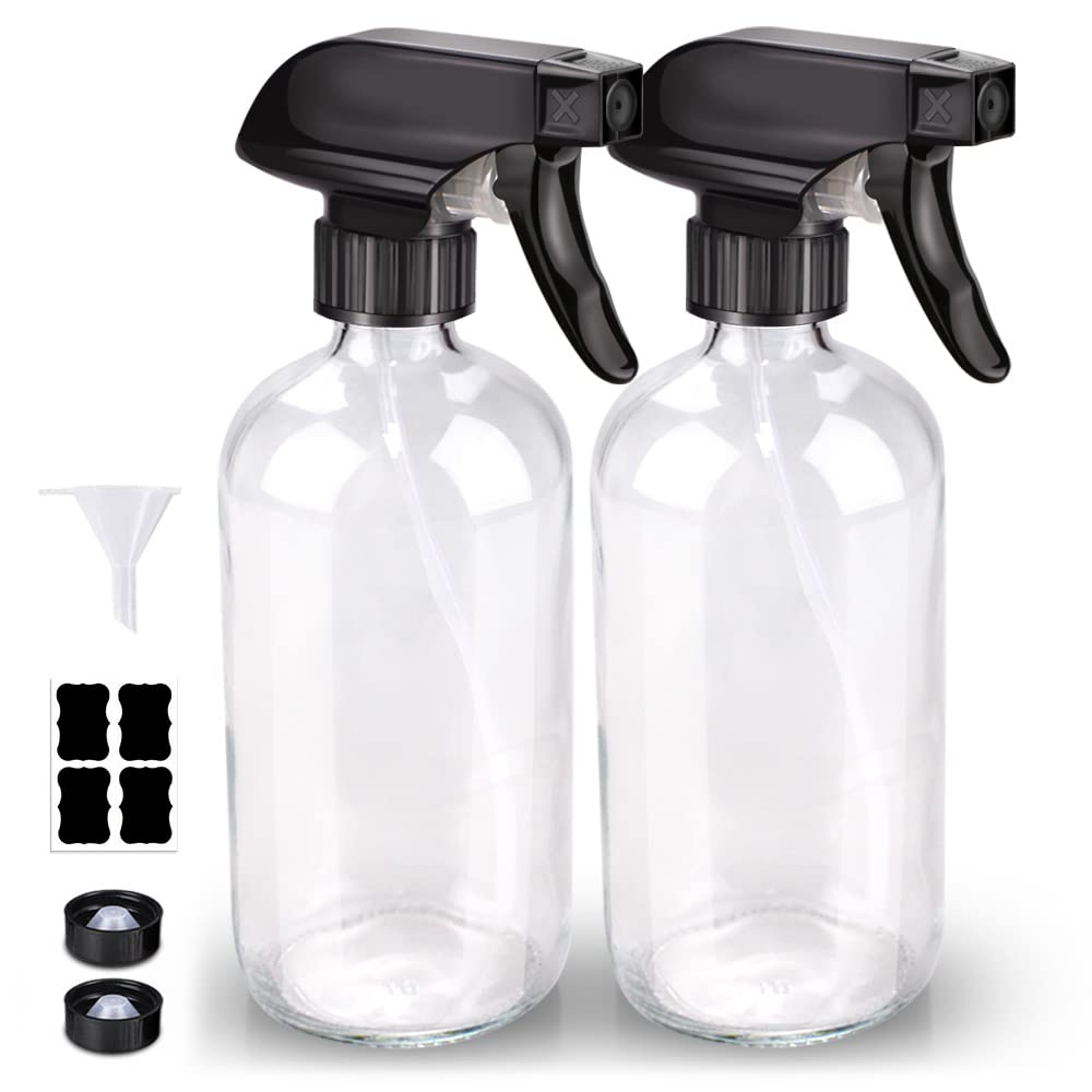 Bontip Glass Spray Bottle, Glass Spray Bottle Set & Accessories For Non-Toxic Window Cleaners Aromatherapy Facial Hydration Wate