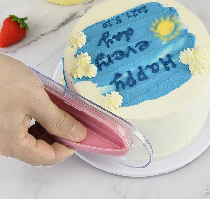 1Pc 2-In-1 Cake Smoother Tool Scraper With Handle Detachable Cake Icing Trowel Fondant Icing Smoother Polisher Cake Icing Smooth