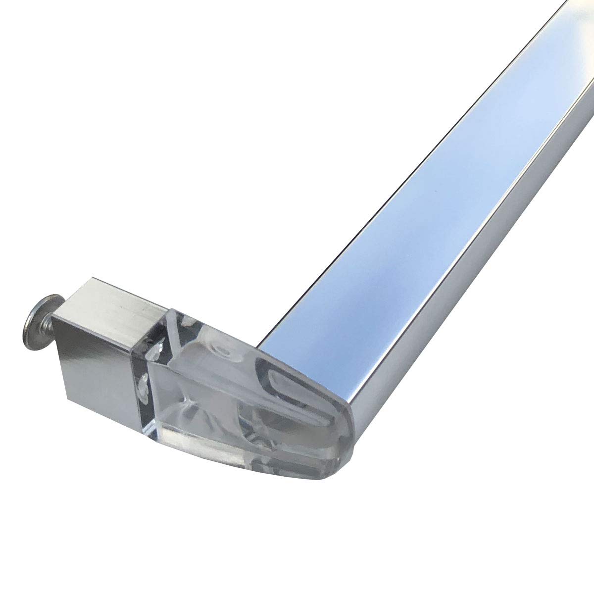 Gordon Glass 30'' Long Chrome Framed Sliding Shower Door Towel Bar With Clear Acrylic Brackets