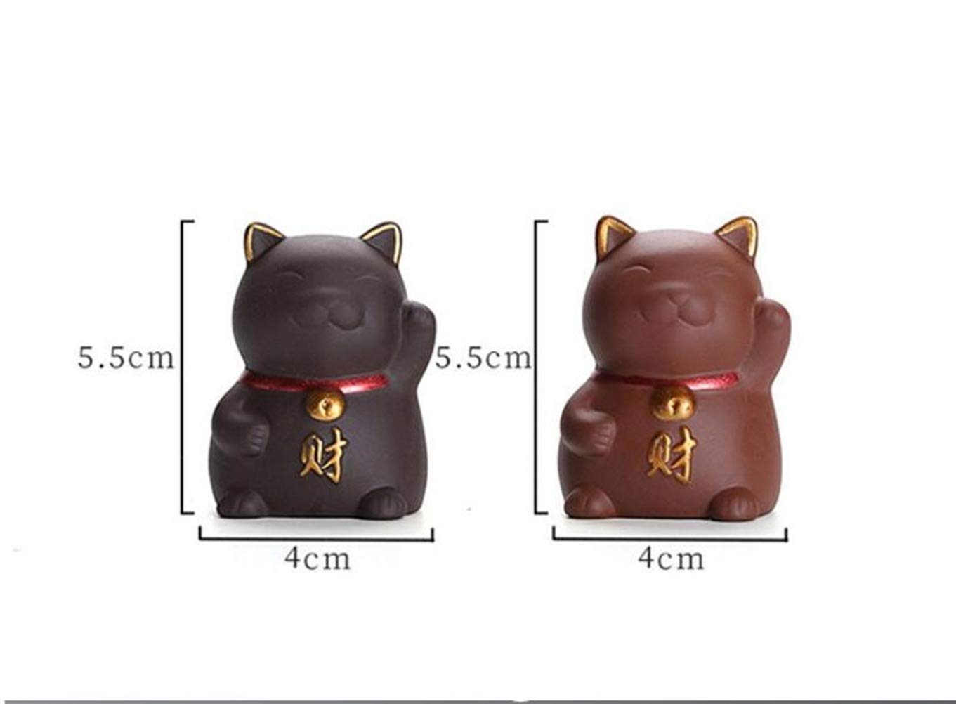 Sce Purple Clay Small Tea Pet For Tea Ceremony, Lucky Cat Figurine Ornament Tea Accessories Crafts For Home/Office/Tea Room Deco
