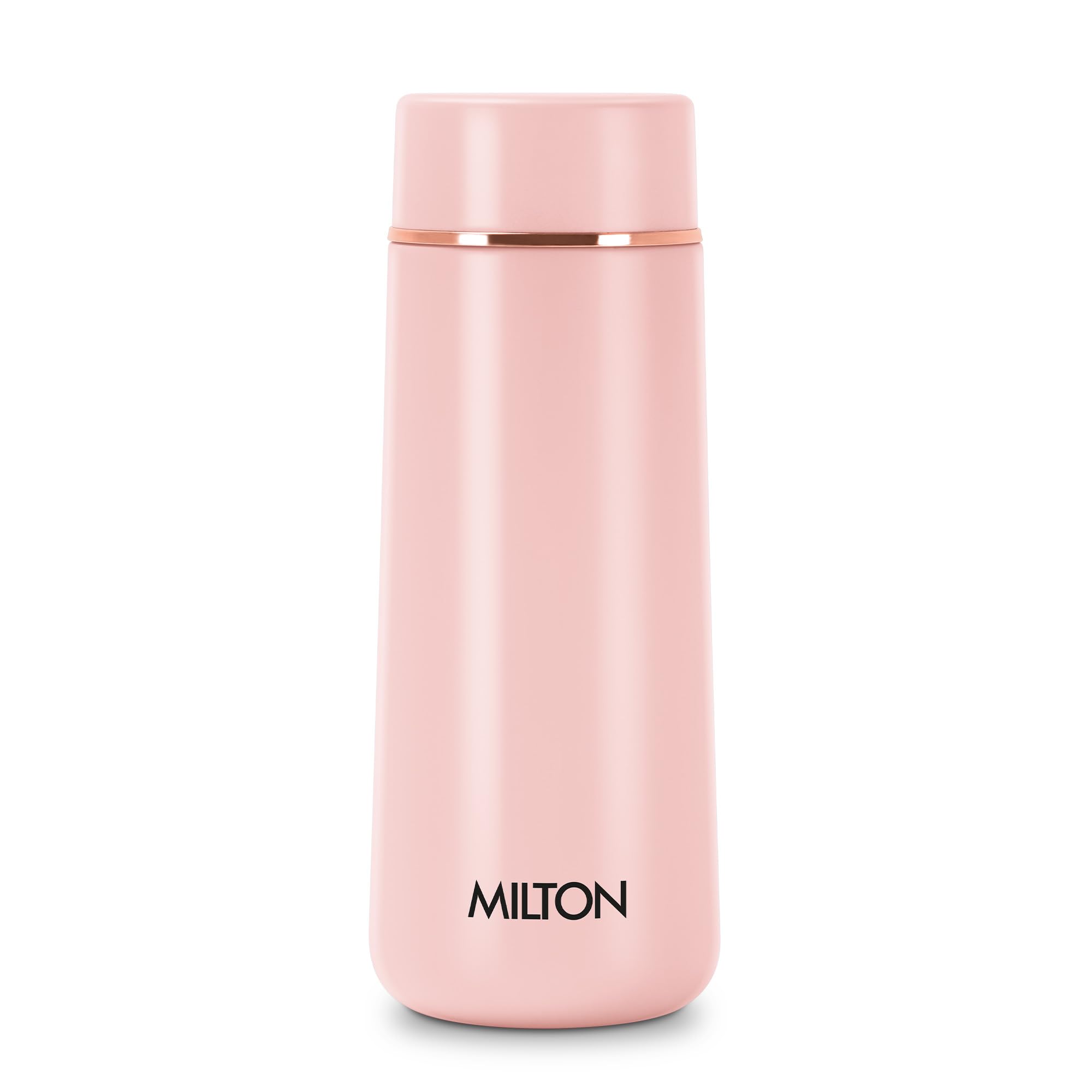 Milton Starlit 320 Thermosteel Insulated Water Bottle, 320 ml, Pink| Hot and Cold | Leak Proof | Office Bottle | Sports | Home |