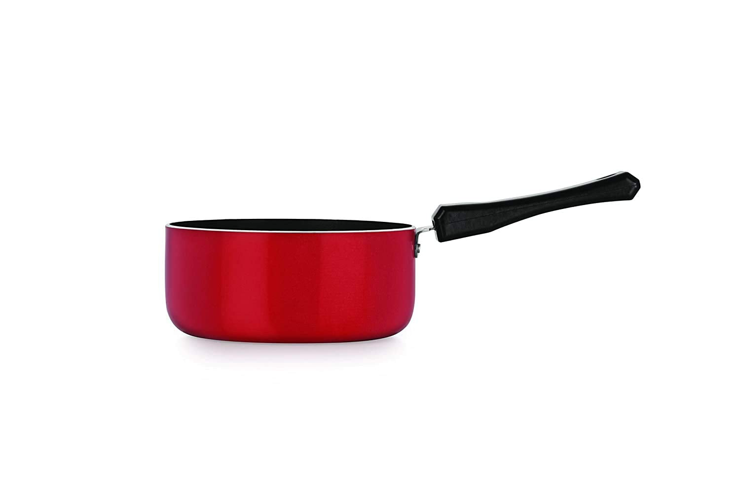 Nirlon Non Stick Aluminium Milk/Tea/Sauce Pan, (1.2L , Red)
