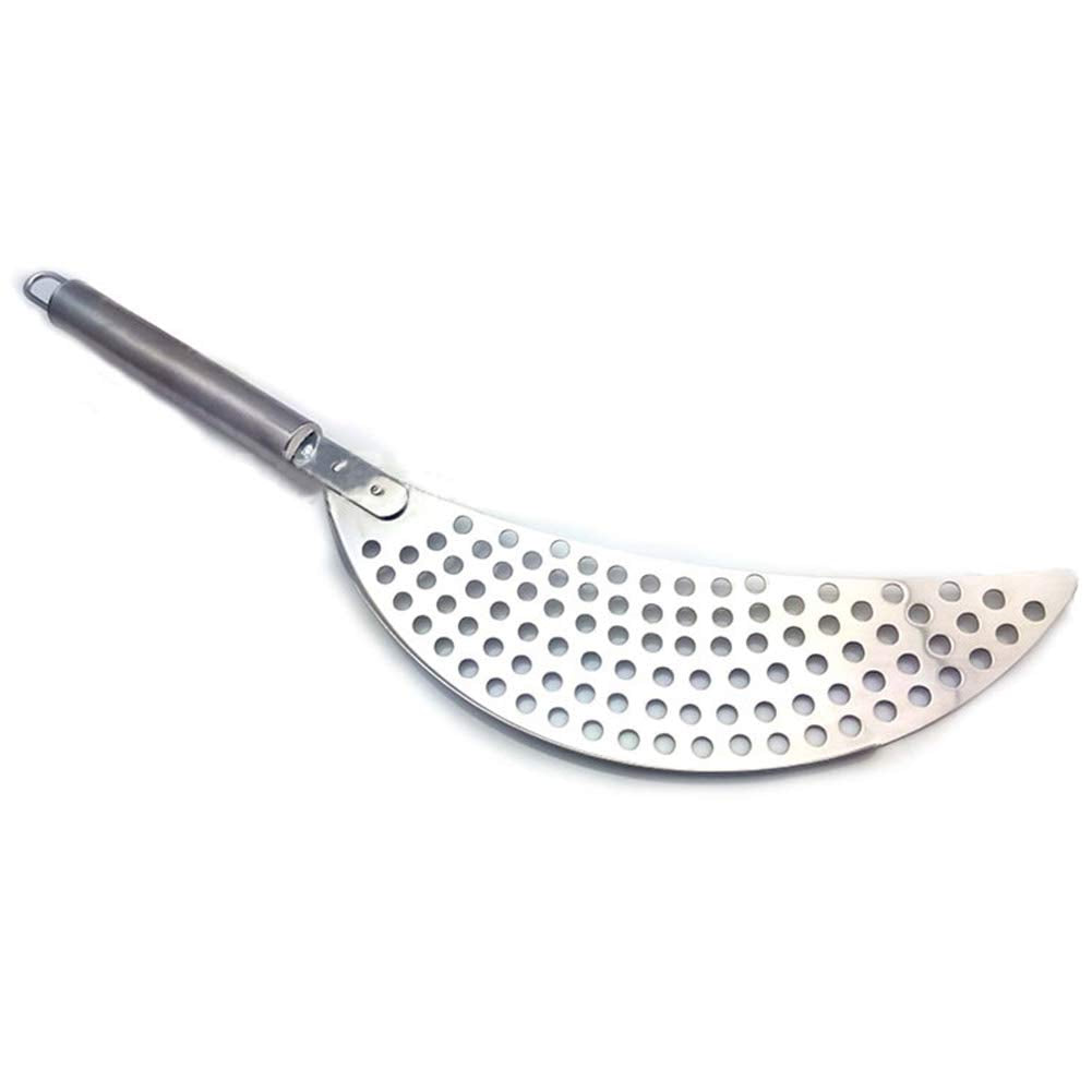 Aqur2020 Stainless Steel Moon Pot Strainer, Colander with Handle, Silver, Model Aqur20206uaom0qw1n