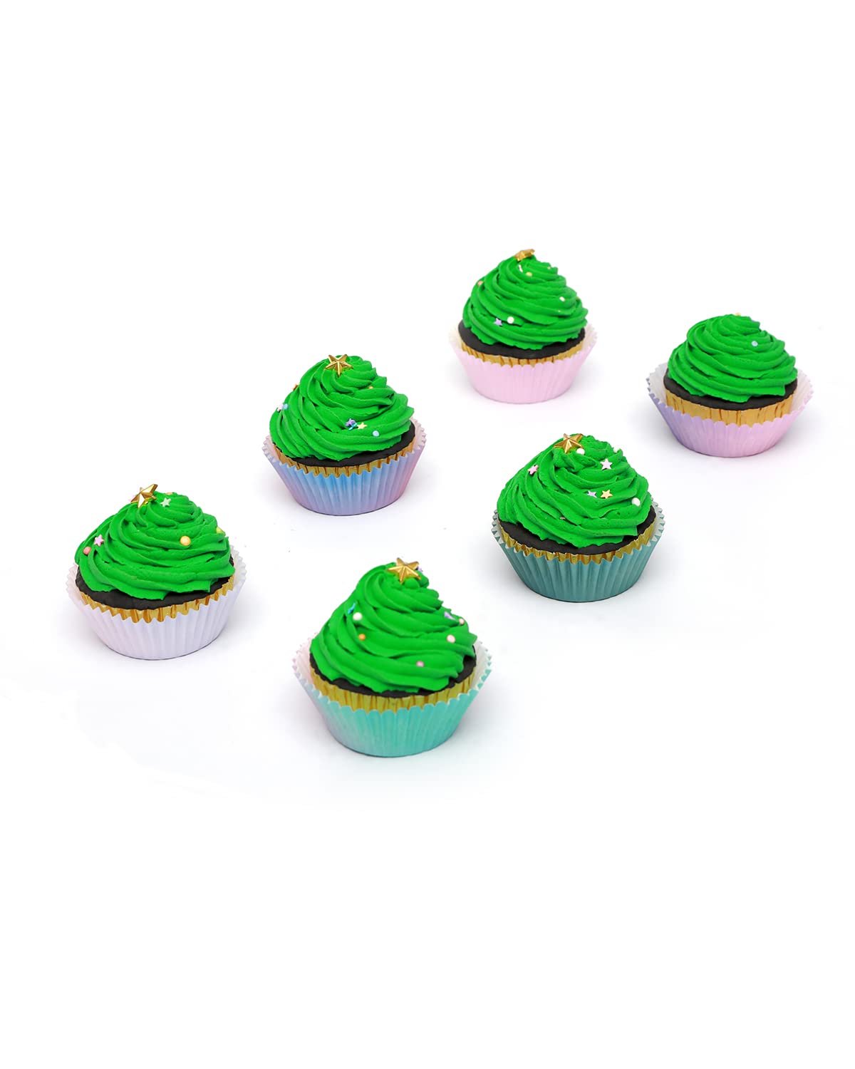Qiqee 300-Count Cupcake Liners Standard Cupcake Cups 6 Design Cupcake Papers Baking Cups Cupcake Wrappers (Standard Size)