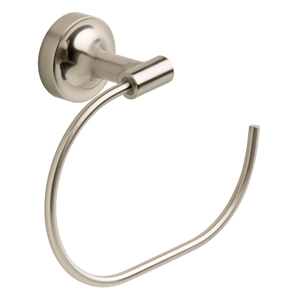 Franklin Brass Voisin (1-Pack) Hand Towel Holder Satin Nickel Towel Racks For Bathroom Wall Round Towel Ring Holder For Bath Tow