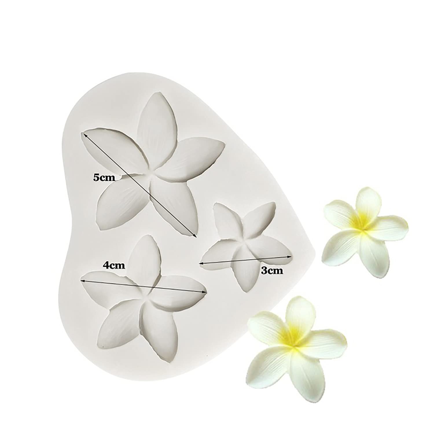 Frangipani Hibiscus Plumeria Flower Silicone Mold For Diy Fondant Candy Making Chocolate Molds Lollipop Desserts Ice Cube Gum Cl