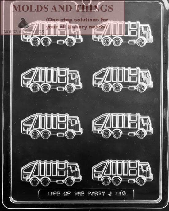 Dump Truck Lolly Chocolate Candy Mold With  Candy Making Instruction Garbage Truck Topper Chocolate Candy Mold