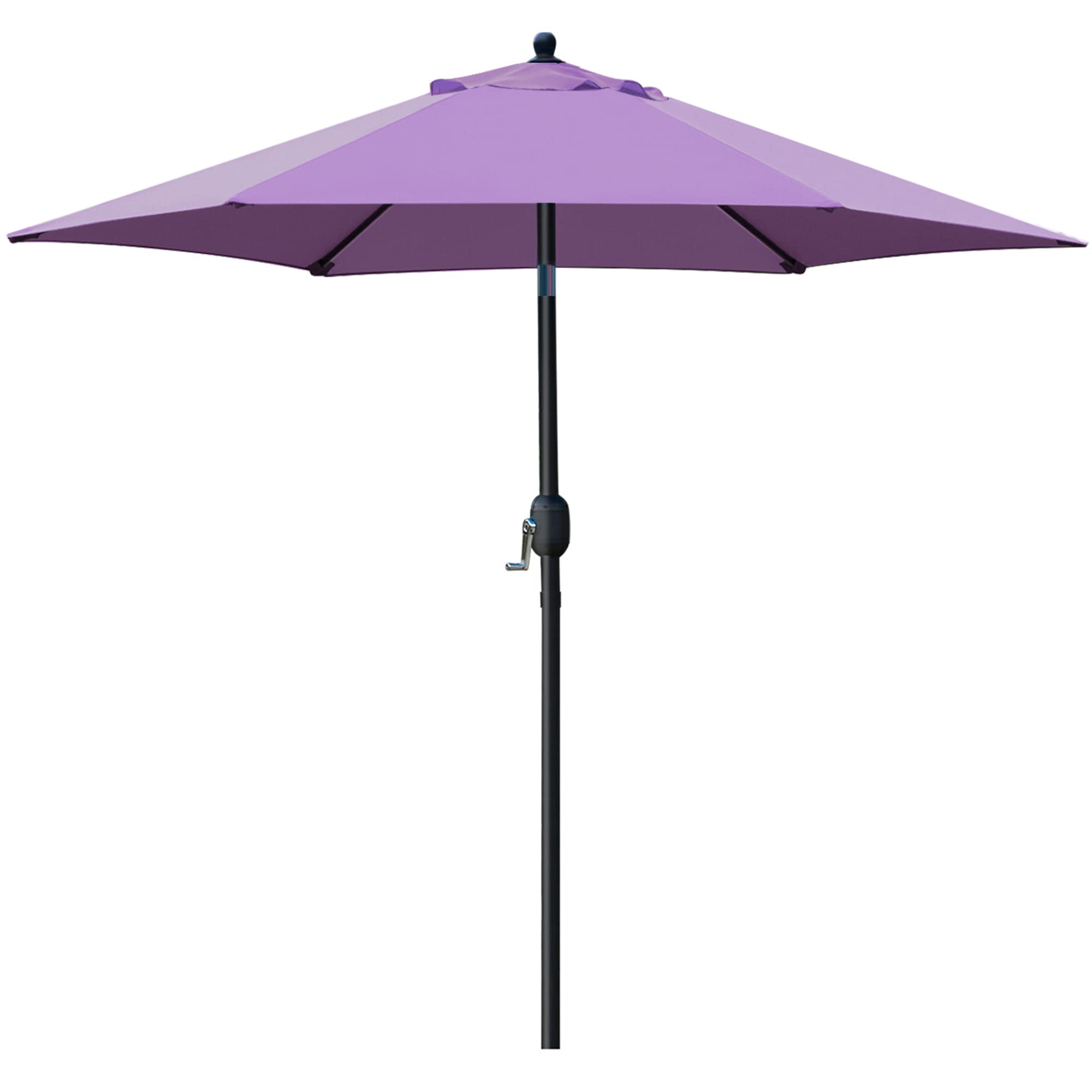 Sunnyglade 7.5 Patio Umbrella Outdoor Table Market Umbrella with Push Button Tilt/Crank, 6 Ribs (Purple)-New Condition
