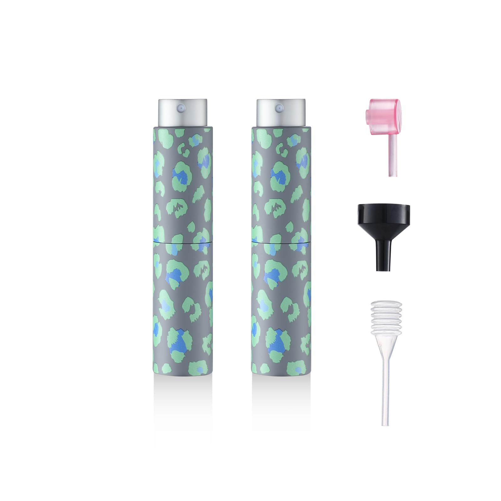 Iron Bill 8Ml Travel Perfume Bottle Refillable (Leopard Print) Mini Portable Atomizer Spray Bottle For Cologne And Perfume (2Pcs