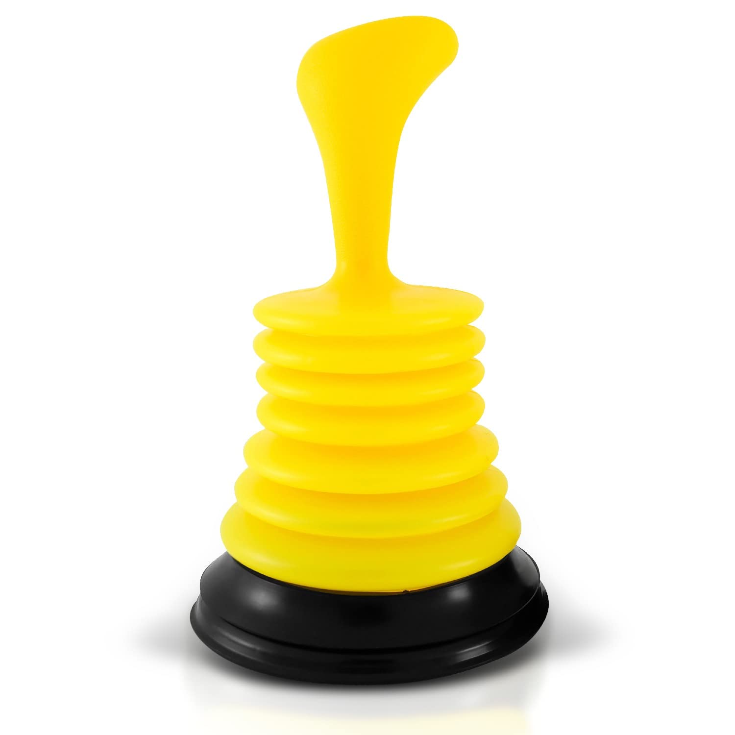 Meadow Lane Mini Drain Unclogger (7-In) Powerful Suction Plunger For Sink, Kitchen & Bath - Commercial Grade Gasket, Yellow, 1-P