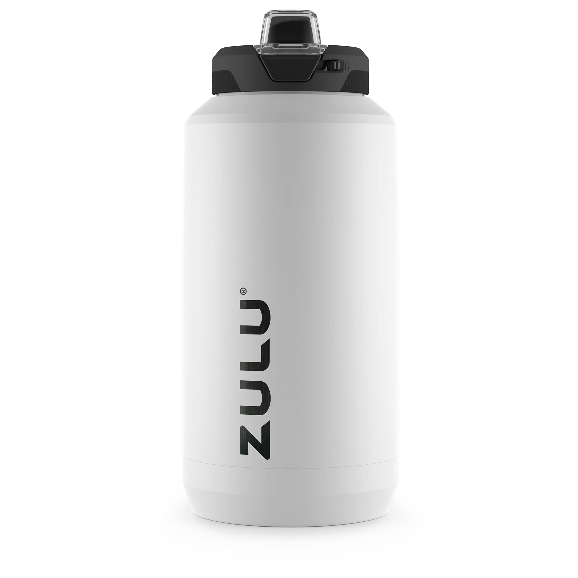 ZULU Goals 64oz Water Bottle Half Gallon Stainless Steel Jug with Straw, Leak Proof Lid and Handle, Vacuum Insulated Double Wall