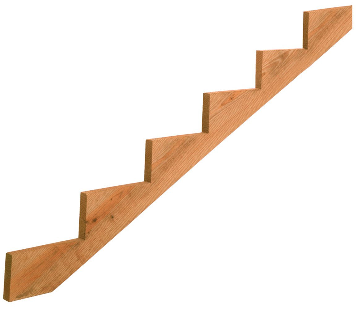 Prowood 6-Step Pressure-Treated Cedar-Tone Stair Stringer, Pre-Cut, Pre-Stained, Outdoor Use