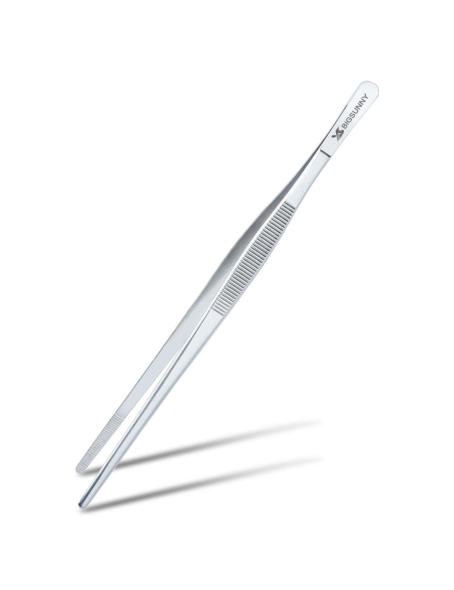 8.5 Inch Kitchen Tweezers Fine Tweezer Tongs, Msy Bigsunny Stainless Steel Food Tweezers Multi-Function Precision Serrated Tips