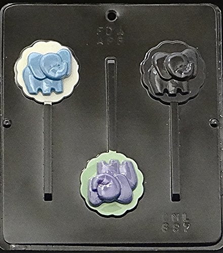 Candy Molds N More Baby Elephant Lollipop Chocolate Candy Mold 697