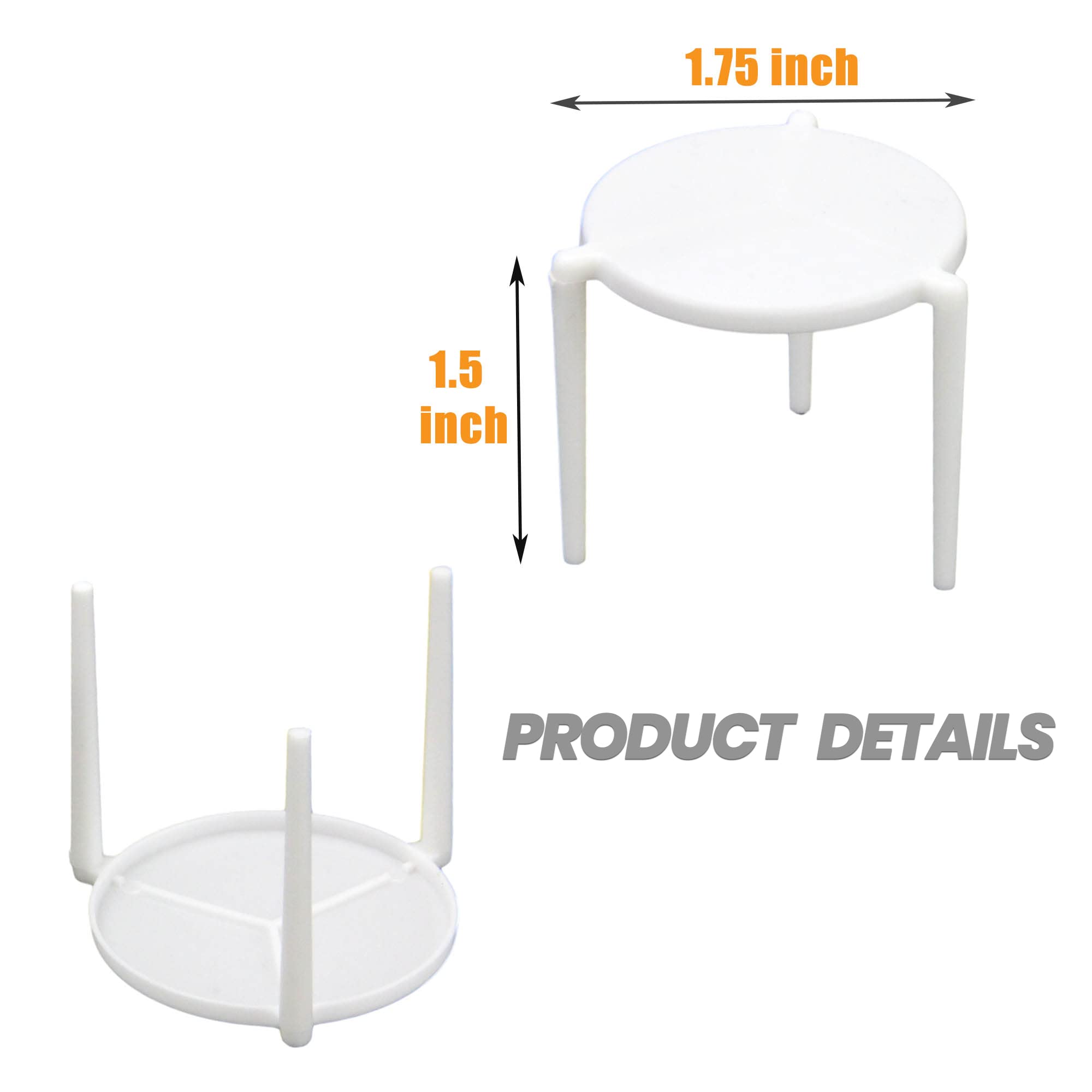 Fit Meal Prep [200 Pack] Pizza Saver Stand - White Plastic Tripod Stack For Restaurant Container, Catering Boxes And Food Take O