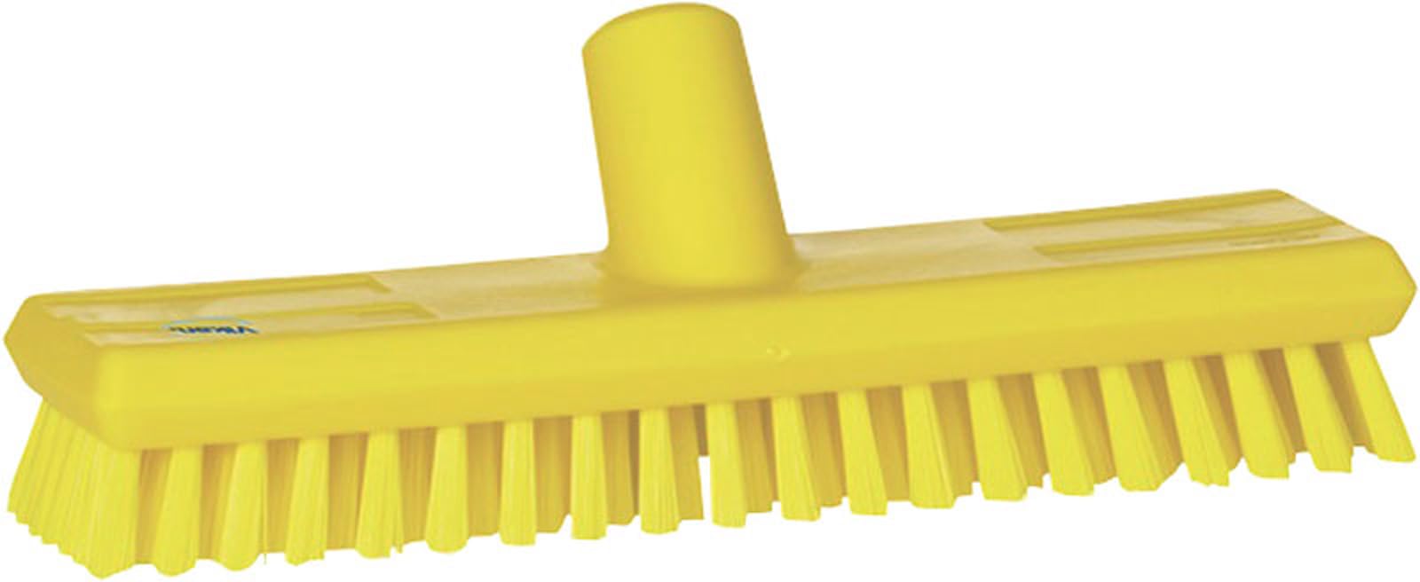 Vikan, Yellow Deck Scrub,Waterfed,Stiff,11,PP/PBT, 7041
