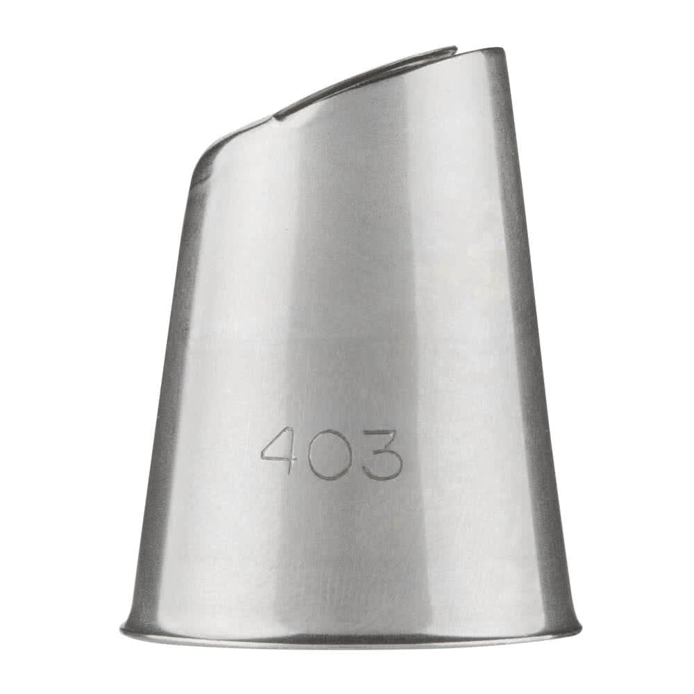 Ateco Decorating Ruffle Tip #403 - U-Shaped Tip For Creating Ribbons, Bows, Scallops, And Other Special Effects