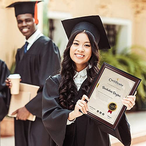 Memory Island 8.5x11 Document frames,Real Glass Fronts, 4 Pack Certificate Frames for Wall Or Tabletop Display,Diploma Frames Fo