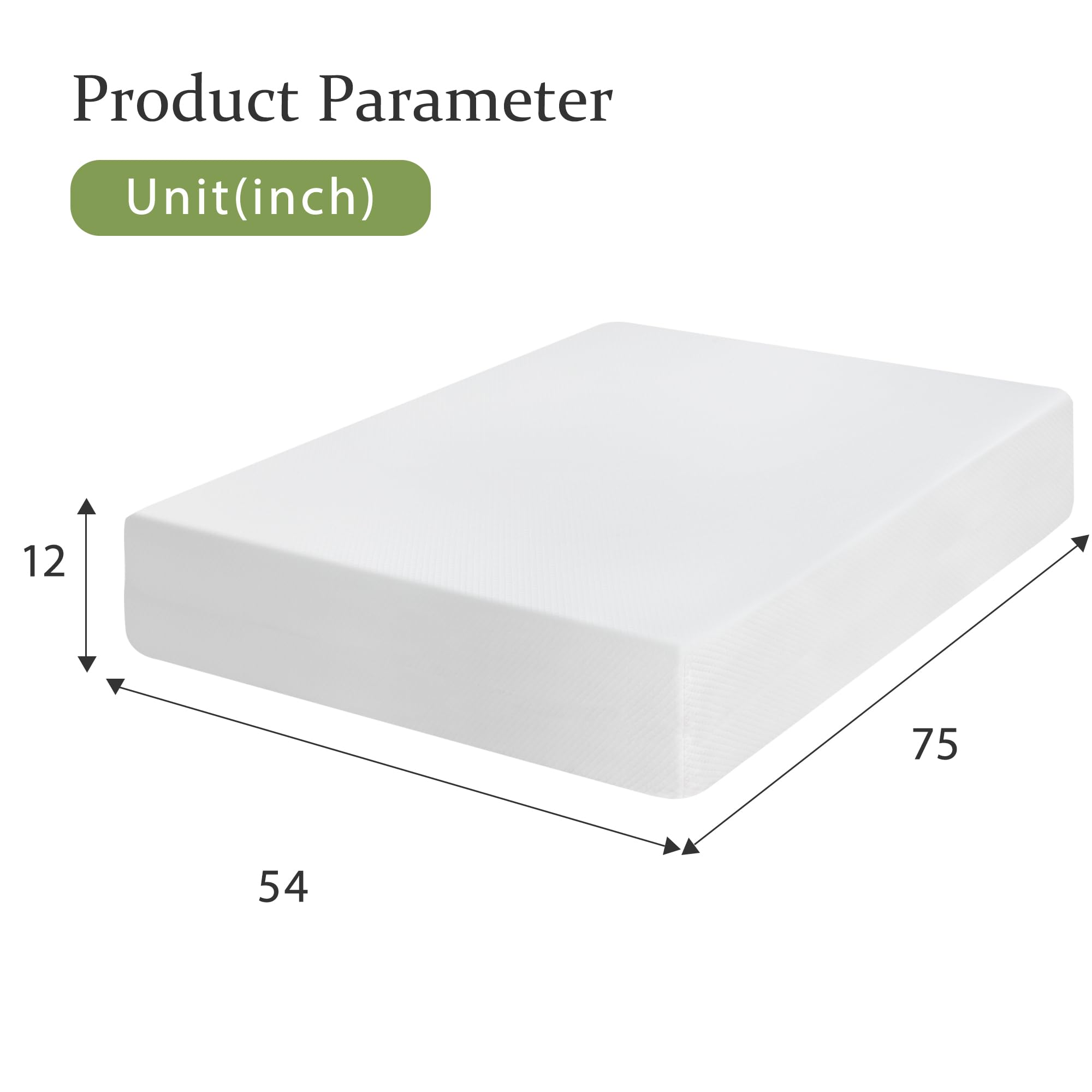 BestMassage 12 Inch Gel Memory Foam Mattress for Cool Sleep & Pressure Relief  Medium Firm FullMattress for Kids Adults  Bed-in-a-Box  CertiPUR-US Certified White