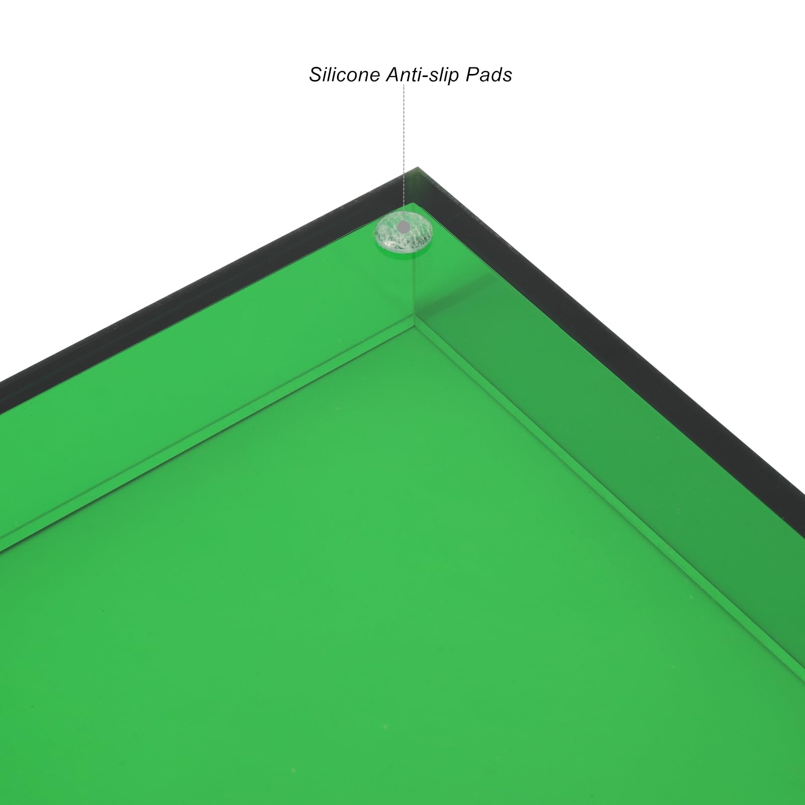 Acrylic Tray For Vanity Makeup Perfume Jewelry 12X6'' Small Decorative Tray For Bathroom Dresser Tops Candle Sink Counter, Emera