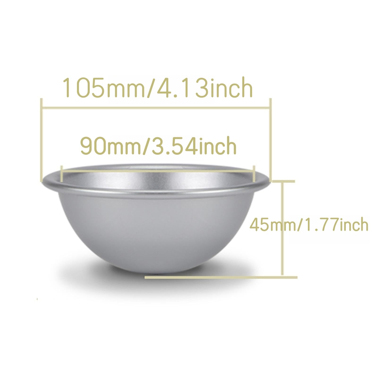 Half Ball Cake Pan, 10Cm Semicircle Aluminum Hemisphere Chiffon Cake Pan Bikini Cake Dessert Pudding Baking