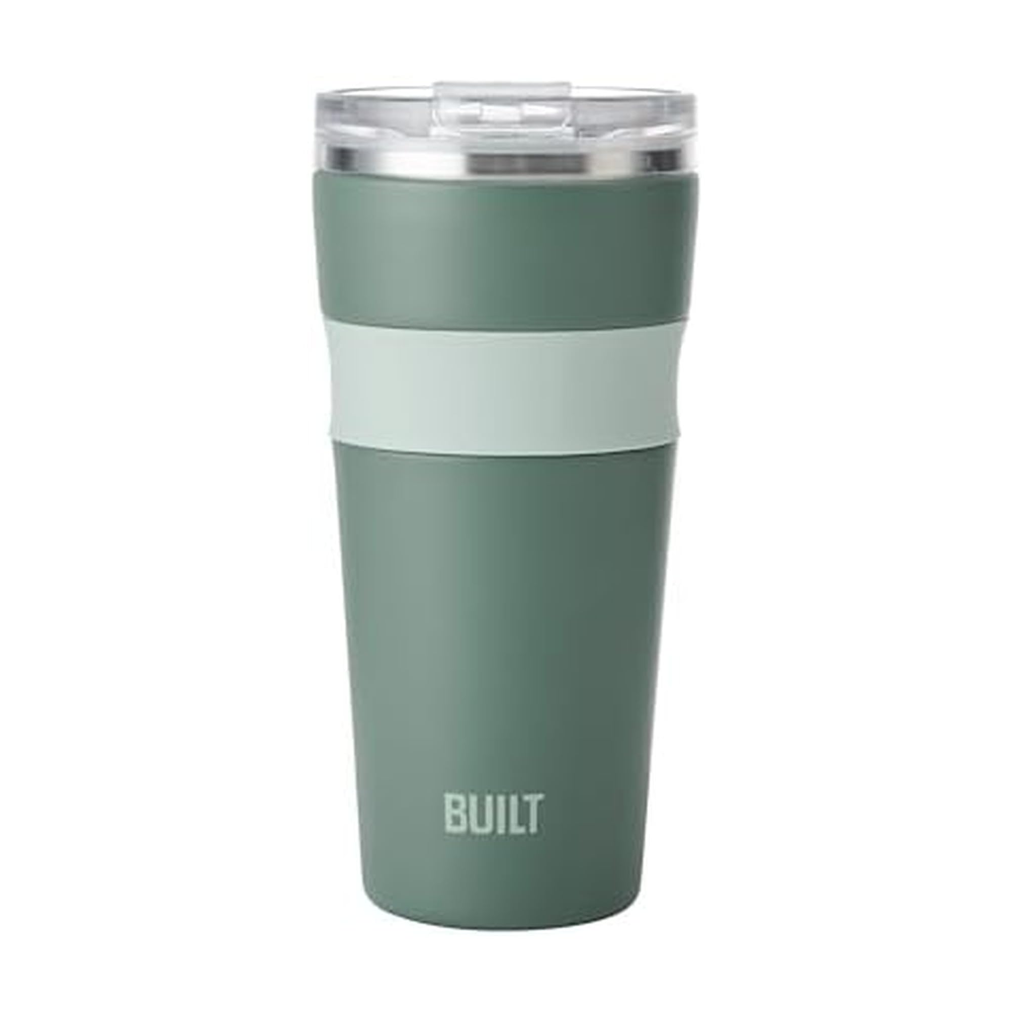 BUILT 24 oz Stainless Steel Vacuum Insulated Tumbler  Sage Green Double Wall Travel Cup, Keeps Drinks Cold 24 Hours or Hot 8 Ho