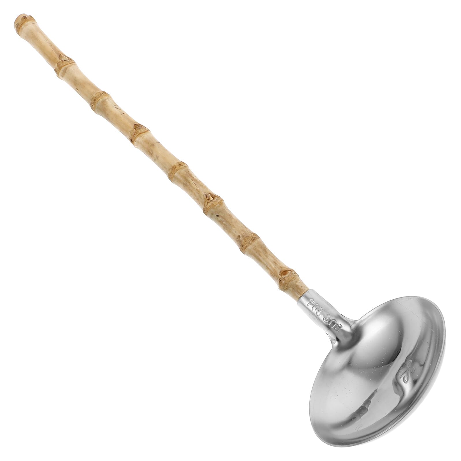 BESTOYARD Wood Handle Ladle Spoon 304 Stainless Steel Soup Ladle Heat Resistant Handle Cooking Utensil for Hot Pot Buffet Kitche