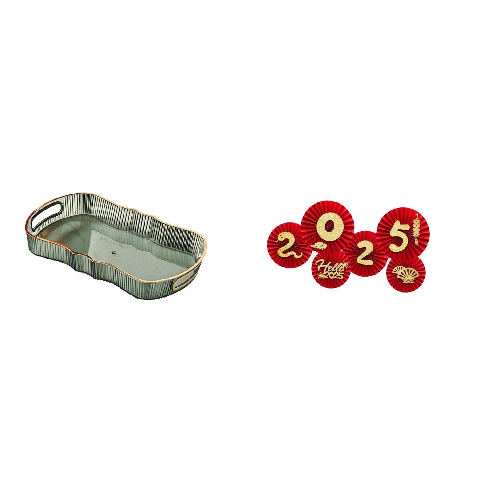 Heavenglow Food Serving Tray Bathroom Vanity Tray Fruit Tray Cafe Cafeteria Food Tray Cosmetic Storage Tray For Breakfast Chines