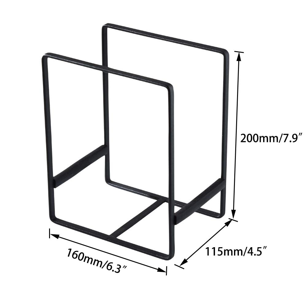 Mingfanity 2Pcs Plate Holders Organizer , Metal Dish Storage Dying Display Rack For Cabinet, Counter And Cupboard - Black