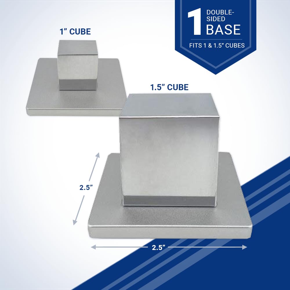 Premium Display Base - Double-Sided Stand For 1.00'' & 1.50'' Cubes - Elegant & Versatile Design For Collectors, Hobbyists, & Re