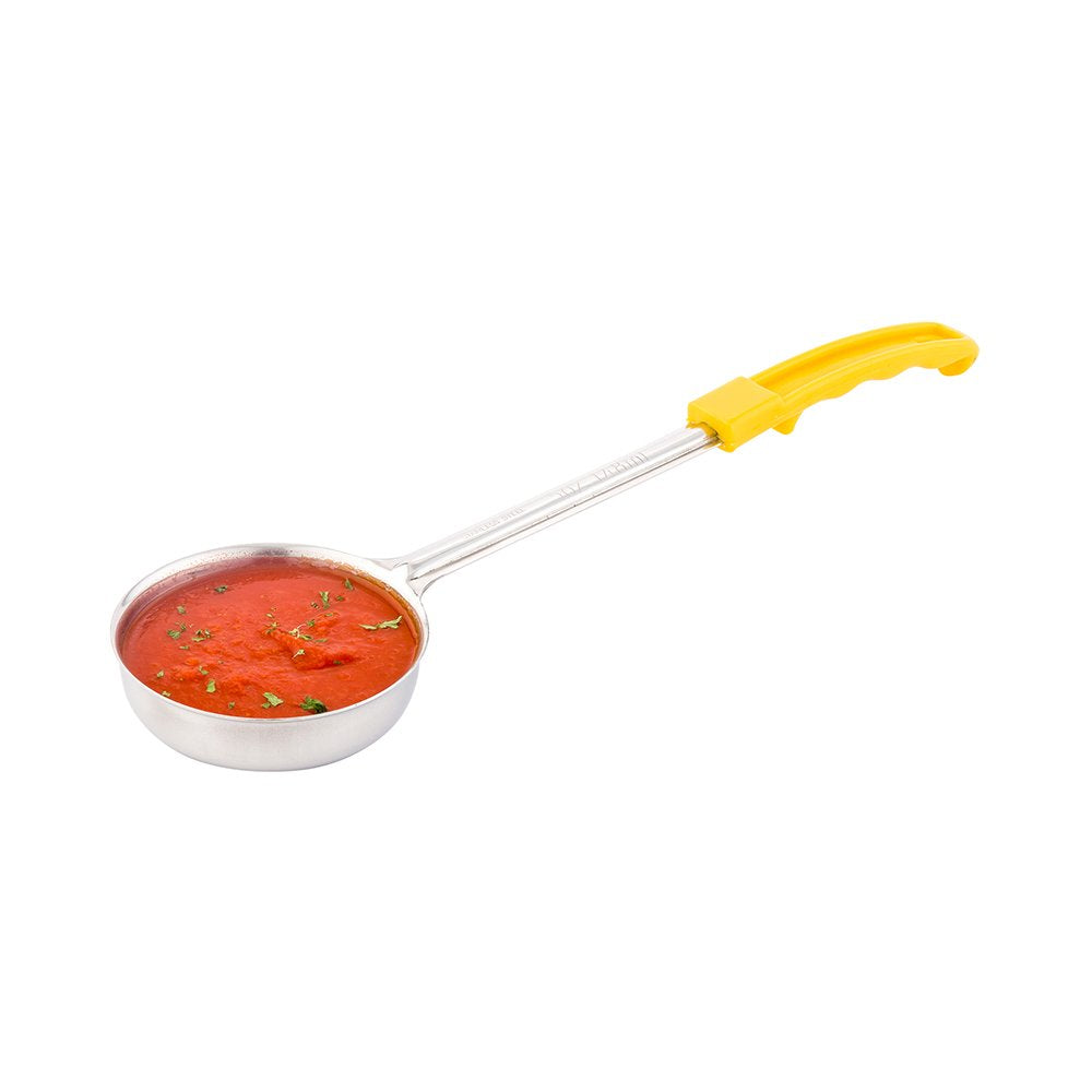 Restaurantware Met Lux 5 Ounce Portion Ladle 1 With Yellow Handle Portion Serving Spoon - Does Not Corrode Dishwashable Stainles