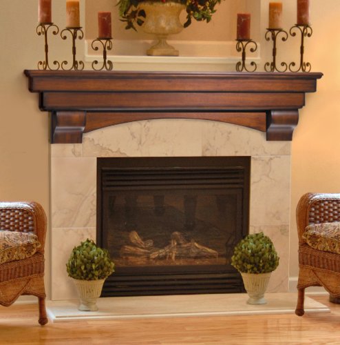 Pearl Mantels 495-72-70 The Auburn Mantel Shelf, 72'', Cherry Distressed Finish