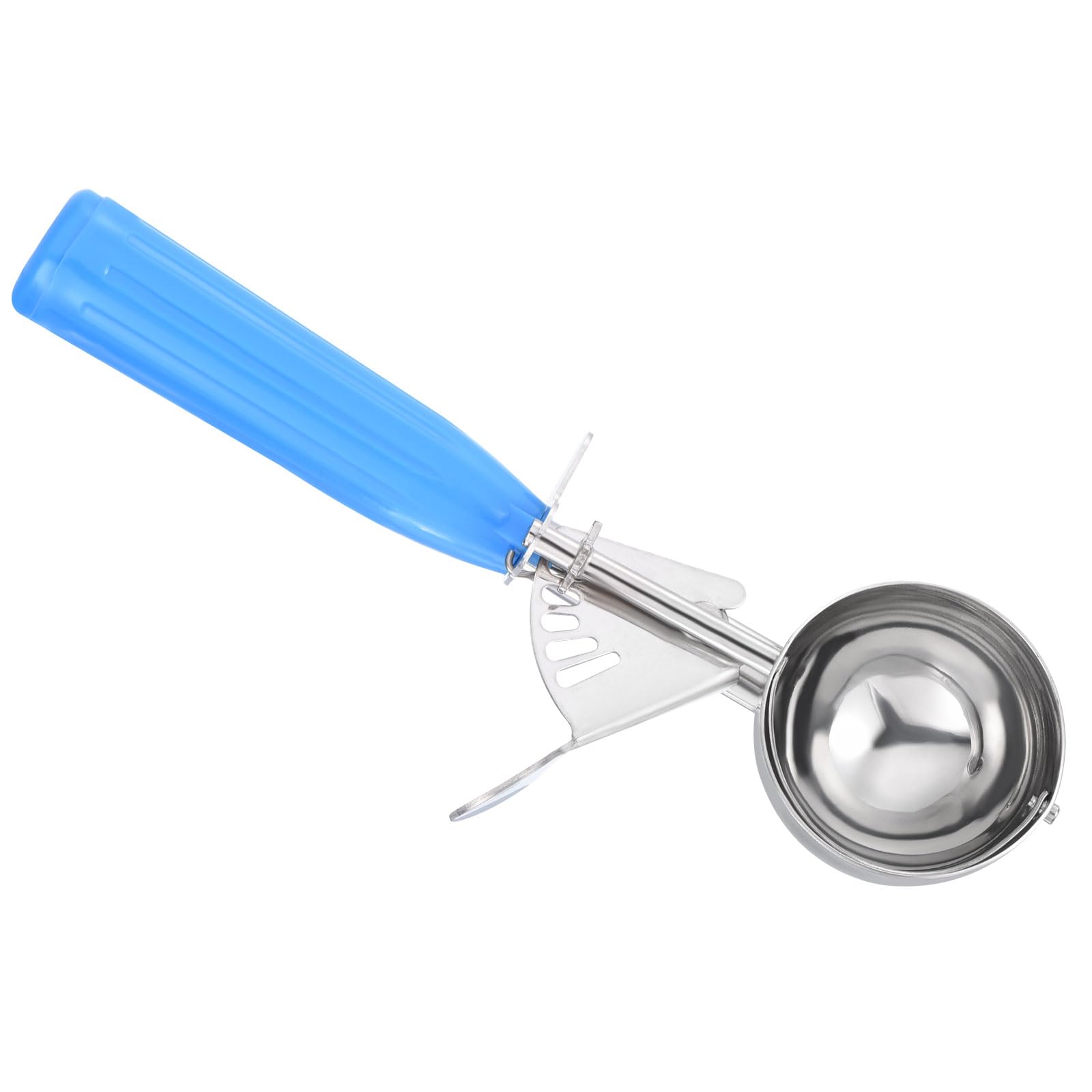 Patikil 2 Ounce Ice Cream Scoop With Trigger, Stainless Steel Portion Cookie Scoop With Thumb Trigger For Cookie Dough Cupcake B