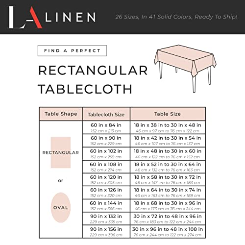 LA Linen Polyester Poplin Rectangular Tablecloth  60 by 126-Inch  Dark Sage