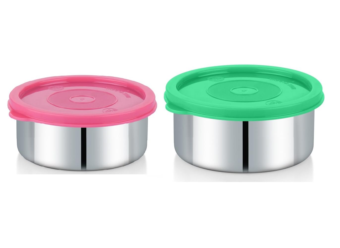 Foliam Leak Proof Click And Seal Lock Stainless Steel Storage/Air Tight Tiffin Container/Lunch Container With Lid (Ld-250+350Ml)