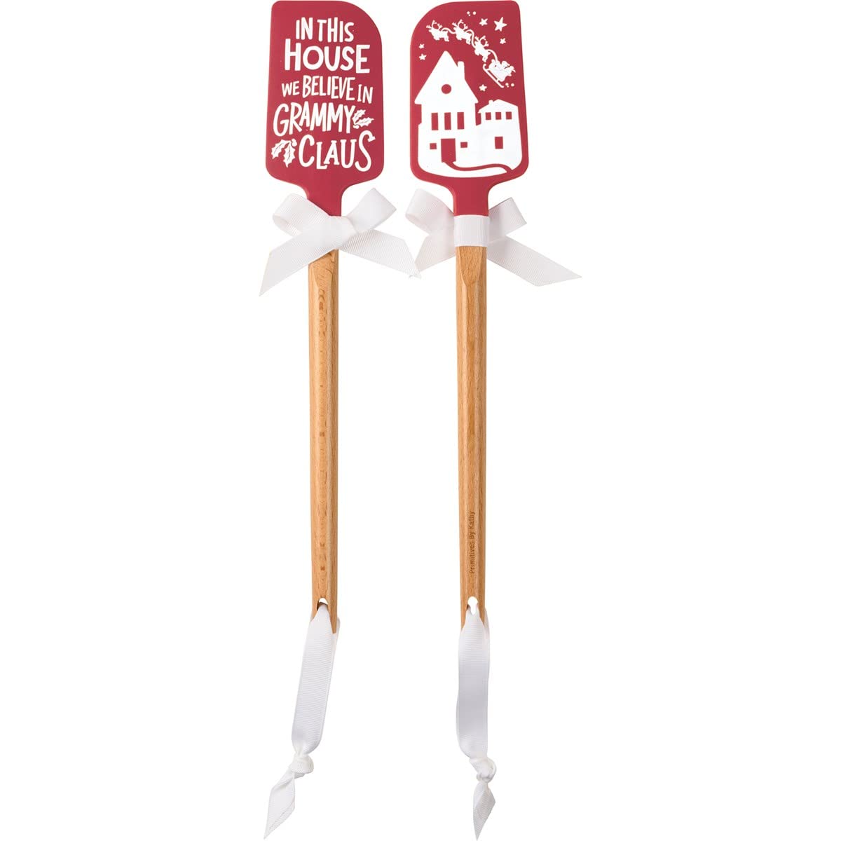 Primitives By Kathy 110970 In This House We Believe In Grammy Claus Spatula, 13 Inches